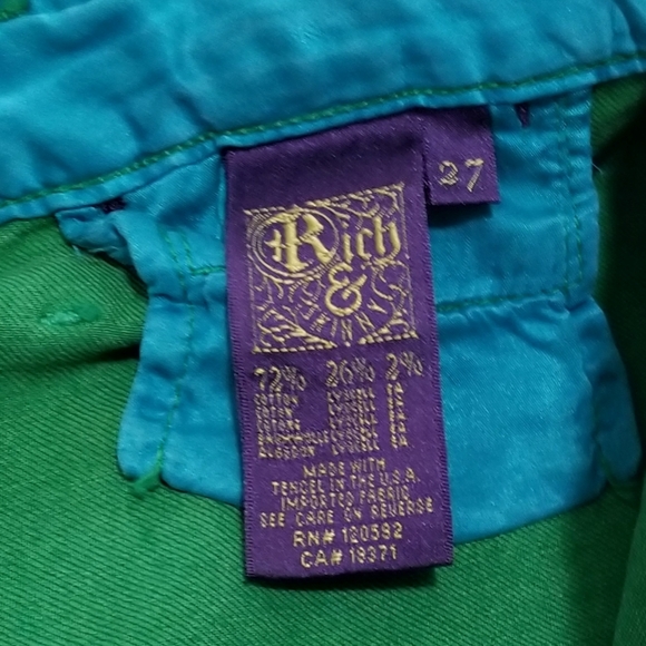 Rich & Skinny Skinny Jean Size 27 Kelly Green - Picture 4 of 8
